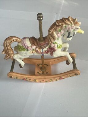 Vintage Porcelain Carousel Horse (Unicorn)